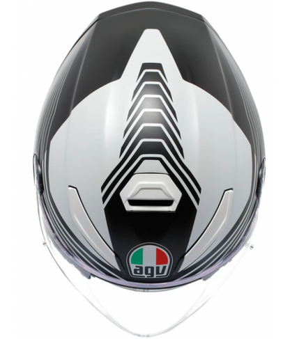 AGV K5 JET EVO CONTROL HELMET MATT BLACK/WHITE - JET MOTORCYCLE HELMET E2206