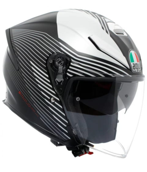 CASCO AGV K5 JET EVO CONTROL NEGRO MATE/BLANCO - CASCO MOTO JET E2206