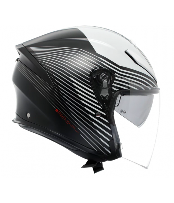 CASCO AGV K5 JET EVO CONTROL MATT BLACK/WHITE - CASCO MOTO JET E2206