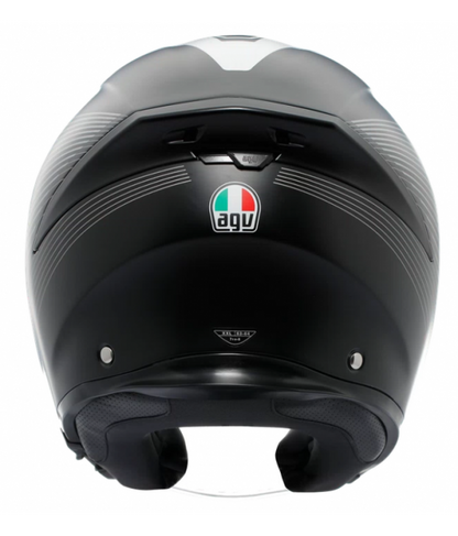 CASCO AGV K5 JET EVO CONTROL MATT BLACK/WHITE - CASCO MOTO JET E2206