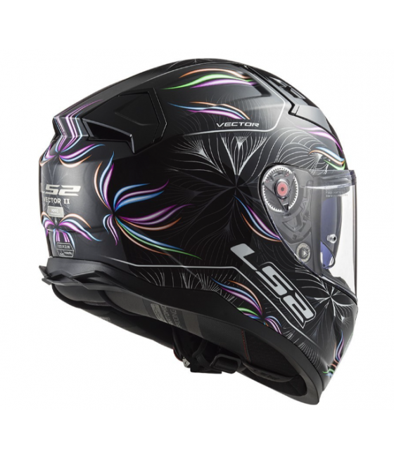 Full Face Motorcycle Helmet Ls2 VECTOR II Tropical Black White