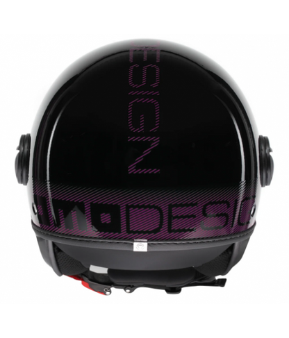 Casco MOMO DESING moto jet FGTR CLASSIC Mono E2206 STRIPES BLACK / FUCSIA