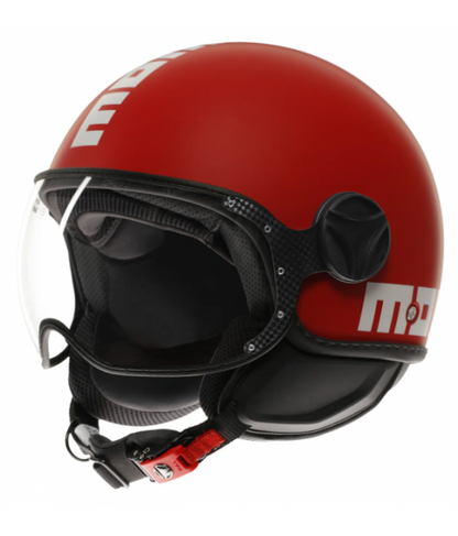 Casco MOMO DESING moto jet FGTR CLASSIC Mono E2206 MATT RED / WHITE