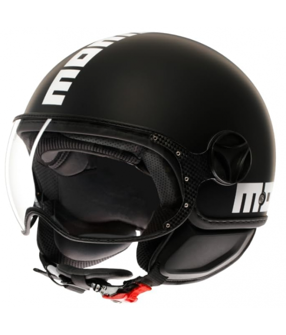 Casco MOMO DESING moto jet FGTR CLASSIC Mono E2206 MATT BLACK / WHITE