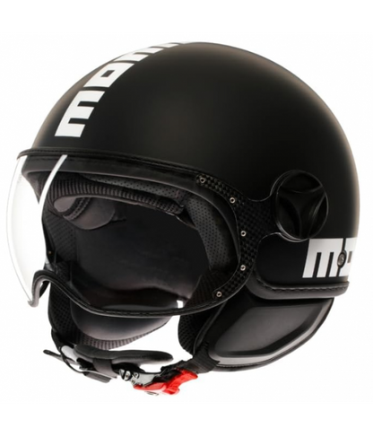 Casco MOMO DESING moto jet FGTR CLASSIC Mono E2206 MATT BLACK / WHITE