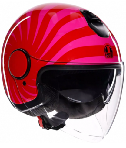 ETERES TROPEA RED/PINK - AGV E2206 JET MOTORCYCLE HELMET