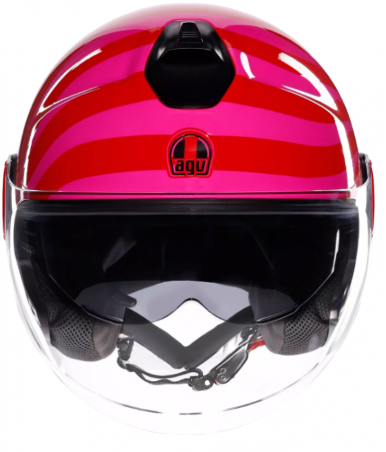 ETERES TROPEA RED/PINK - AGV E2206 JET MOTORCYCLE HELMET