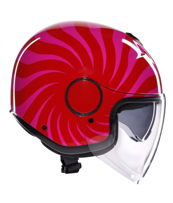 ETERES TROPEA RED/PINK - CASCO MOTO JET AGV E2206