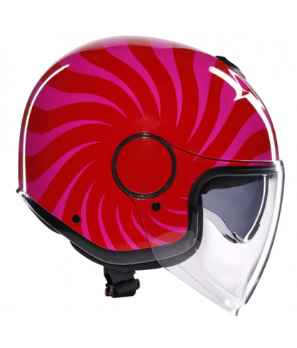 ETERES TROPEA RED/PINK - CASCO MOTO JET AGV E2206