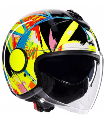 ETERES ROSSI WINTER TEST 2019 - AGV MOTO JET HELMET E2206 