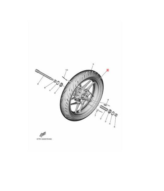 FRONT WHEEL MT-09 2021 B7N251680098