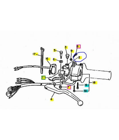 SOPORTE DE CONTROL DEL EMBRAGUE TT 600 33G829130100