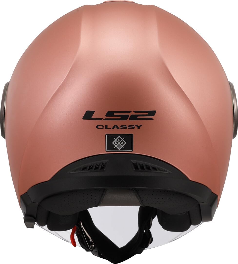 LS2, Casco Moto Jet CLASSY SOLID Gold Pink ROSA