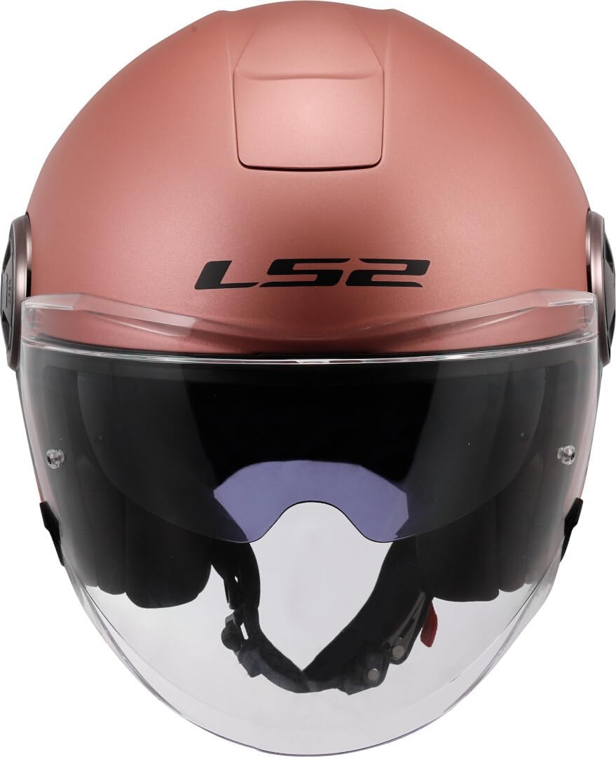 LS2, Casco Moto Jet CLASSY SOLID Gold Pink ROSA