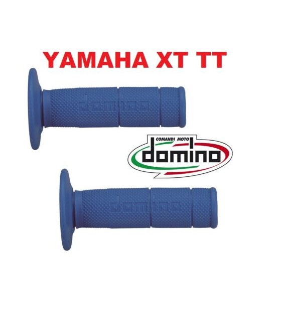 PAR DE 2 PUÑOS DOMINO AZULES YAMAHA XT TTR 600 TT RE 600 LONGITUD 117 MM 