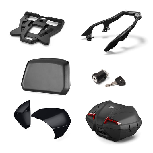 kit urban pack 45 litri xmax max 300 2018 + deflettori fumè + cover icon performance