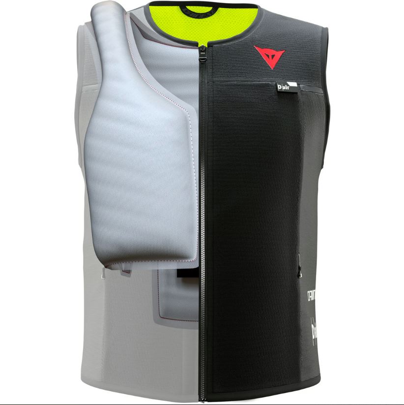 GILET SMART AIRBAG JACKET DAINESE V2 UOMO BLACK/YELLOW