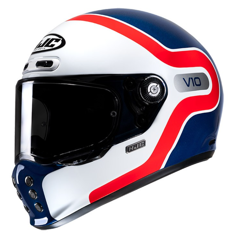 Casco V10 GRAPE Bianco Blu HJC