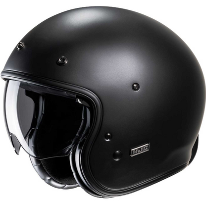 Casco de moto jet personalizado HJC V31 en negro semimate