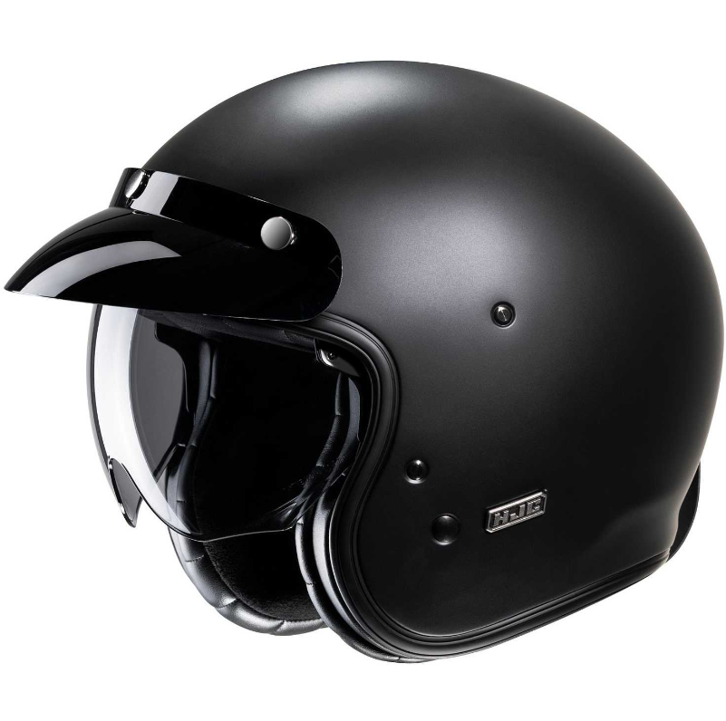 Casco de moto jet personalizado HJC V31 en negro semimate