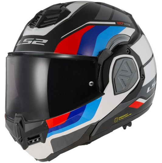 Casco Modulare Omologato P/J Ls2 FF906 ADVANT SPORT Nero Blu Rosso