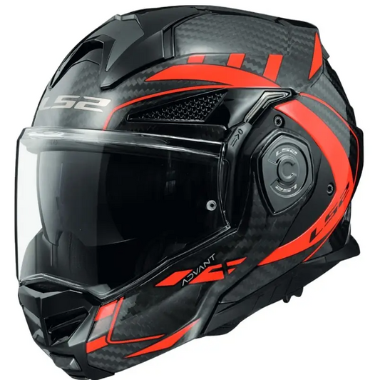 Modular Carbon Helmet Ls2 FF901 Advant XC Future Gloss Red