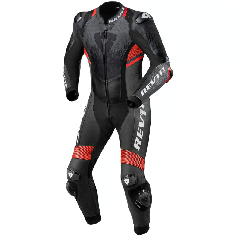 Rev'it QUANTUM 2 ANTHRACITE / NEON RED Professional Track Motorcycle Suit