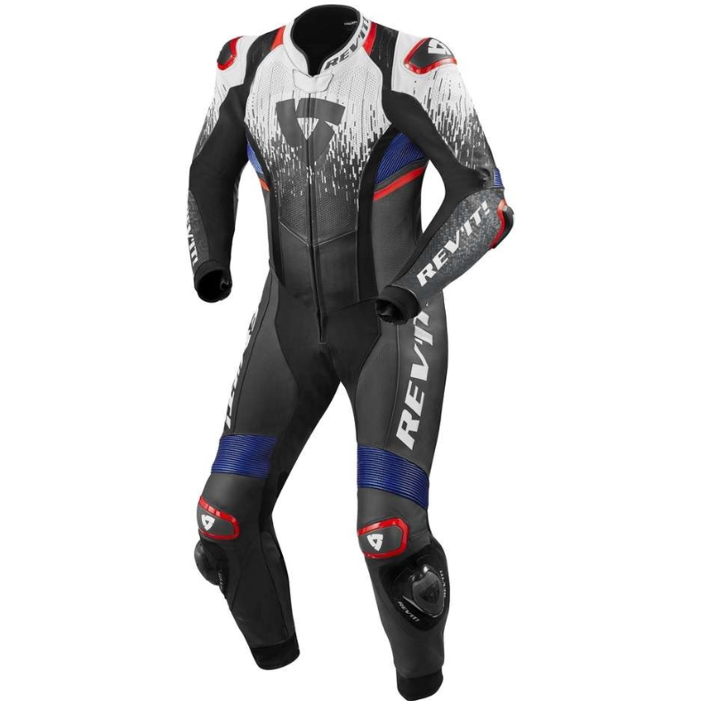 Tuta Moto Intera Professionale Pista Rev'it QUANTUM 2 Bianco Blu