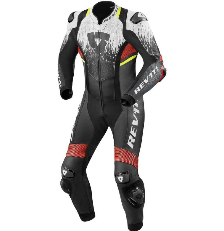 Rev'it QUANTUM 2 Professional Track One-Piece Motorcycle Suit Neon White