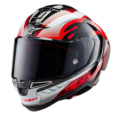 Supertech R10 CARBON RED FLUO GLOSSY Team ALPINESTARS