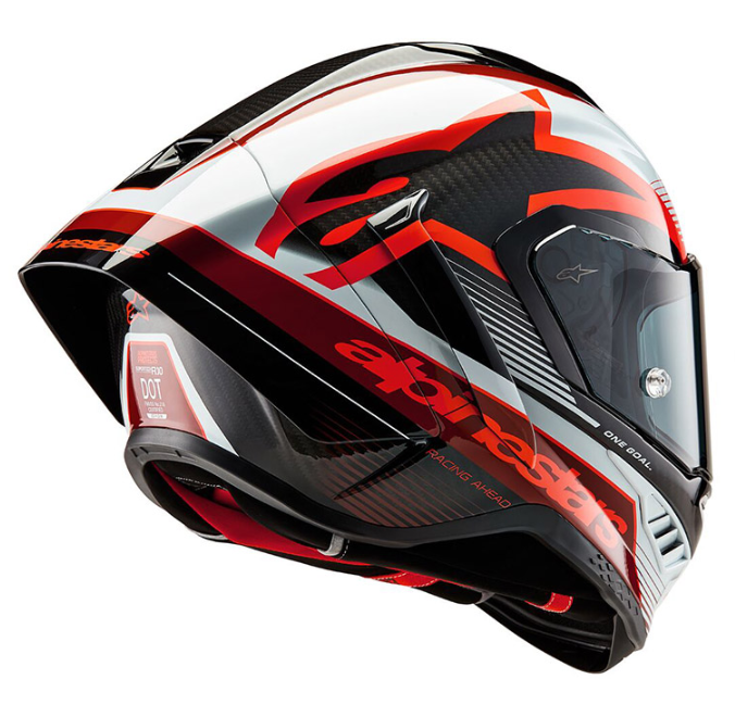 Supertech R10 CARBON RED FLUO GLOSSY Team ALPINESTARS