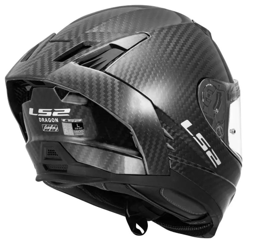 LS2 FULL FACE HELMET IN MATT CARBON DRAGON