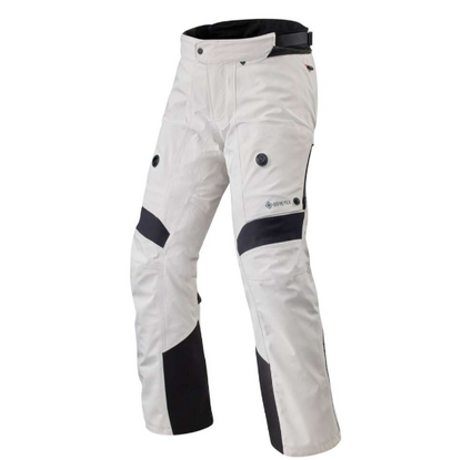 Pantalones de moto de tela Rev'it POSEIDON 3 GTX en color plata y negro - ESTÁNDAR