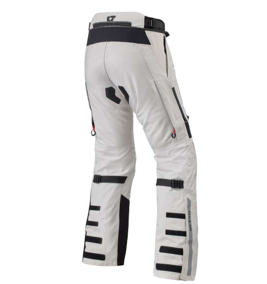 Pantalones de moto de tela Rev'it POSEIDON 3 GTX en color plata y negro - ESTÁNDAR