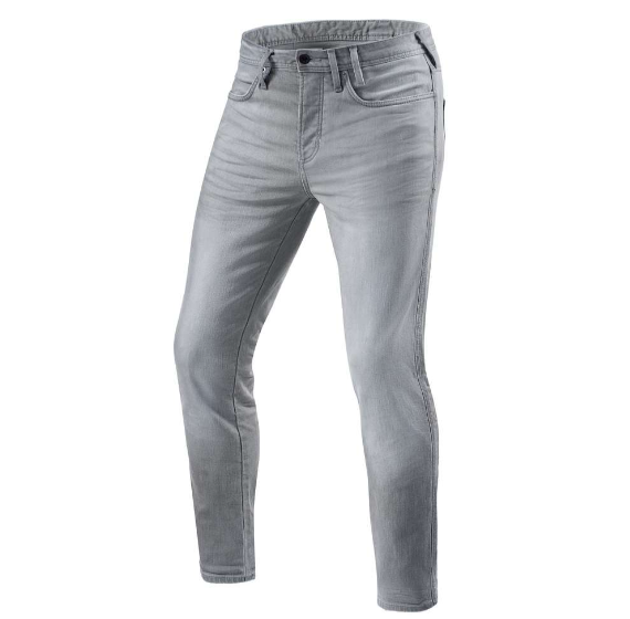 Jeans Moto Rev'it PISTON 2 SK Grigio Chiaro Slavato