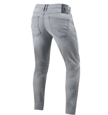 Jeans Moto Rev'it PISTON 2 SK Grigio Chiaro Slavato