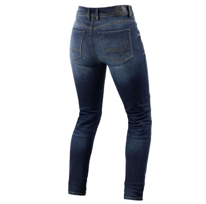 Vaqueros de moto para mujer Rev'it MARLEY Ladies SK lavados en azul medio