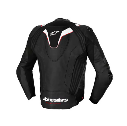 Giubbotto Moto Pelle Alpinestars MISSILE V3 Nero Bianco Rosso Fluo