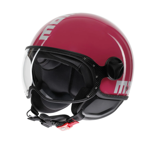 MOMO DESING jet FGTR CLASSIC Candy E2206 Fuchsia / white motorcycle helmet