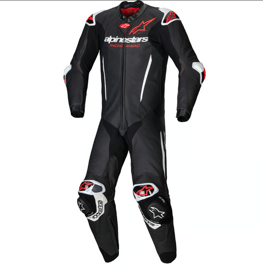 Tuta ALPINESTARS GP-R7 1PC Black / White / Red Fluo