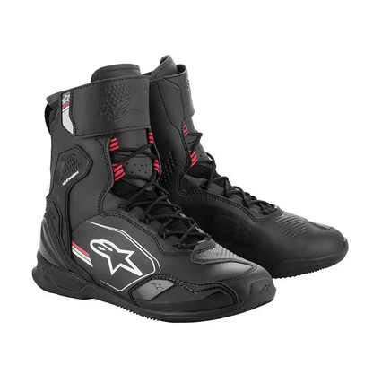 Zapatos de moto Alpinestars SUPERFASTER Negro Gris Rojo Brillante