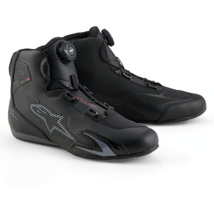Zapatillas de moto Alpinestars Celer negro gris oscuro con BOA