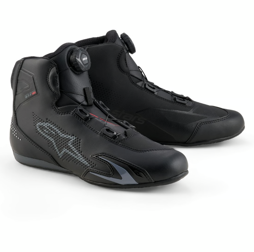 Zapatillas de moto Alpinestars Celer negro gris oscuro con BOA