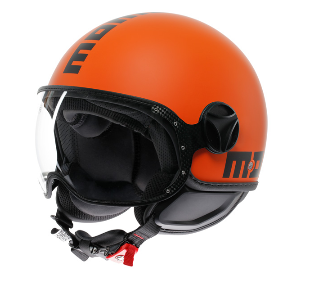 Casco MOMO DESING moto jet FGTR CLASSIC Mono E2206 MATT ORANGE / BLACK