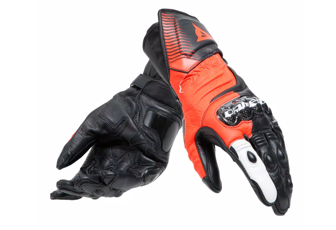 CARBON 4 - DAINESE LONG MOTORCYCLE LEATHER GLOVES FOR MEN