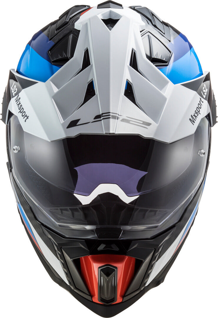 Casco Integrale Touring Carbonio Ls2 MX701 Explorer Frontier Nero Blu Lucido