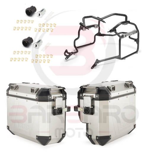 KIT BORSE LATERALI IN ALLUMINIO + TELAIO + SERRATURE ORIGINALE YAMAHA