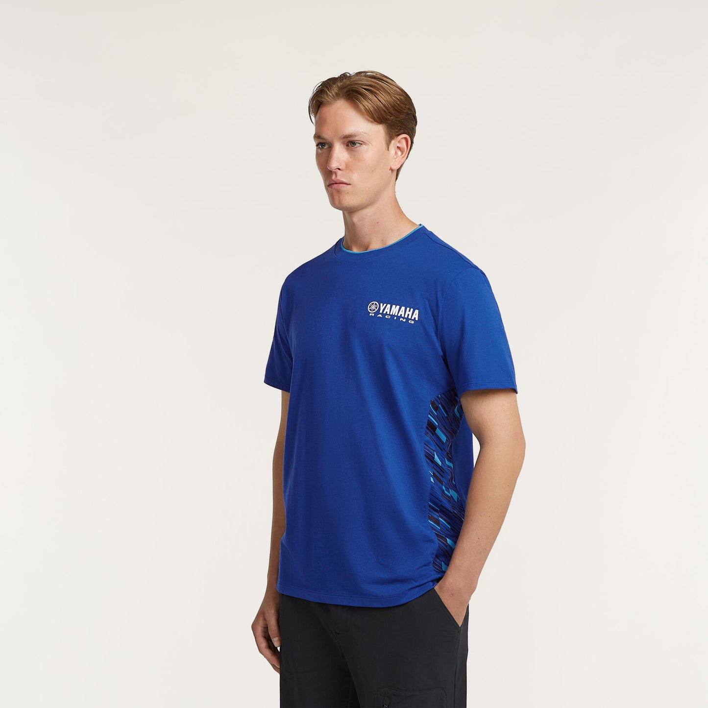 T-shirt Originale Yamaha Paddock Blue Team da uomo QMB-26FF1-E0