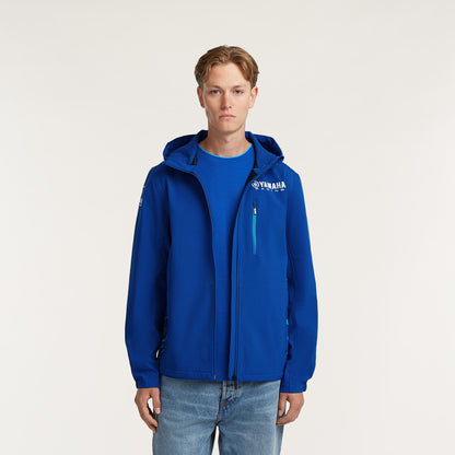 Giacca Yamaha Originale QMB-26FK1-E0 Softshell Paddock Blue Team Uomo