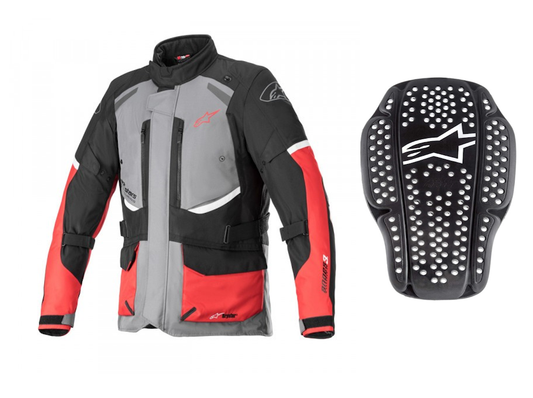 Alpinestars ANDES V3 DRYSTAR Motorcycle Jacket Dark Grey Black Bright Red 